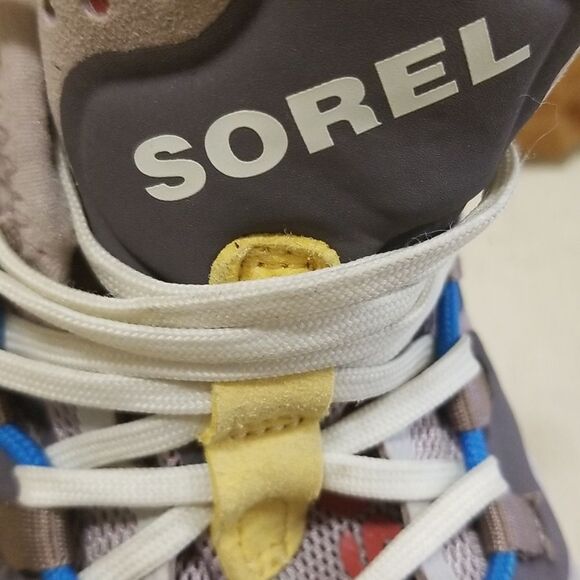 Sorel Kinetic breakthru lace up flaform sneakers in vapor chalk Wmn's sz 7 1/2 - Picture 9 of 9
